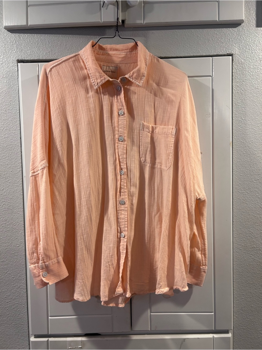Light Peach Button-Up Shirt